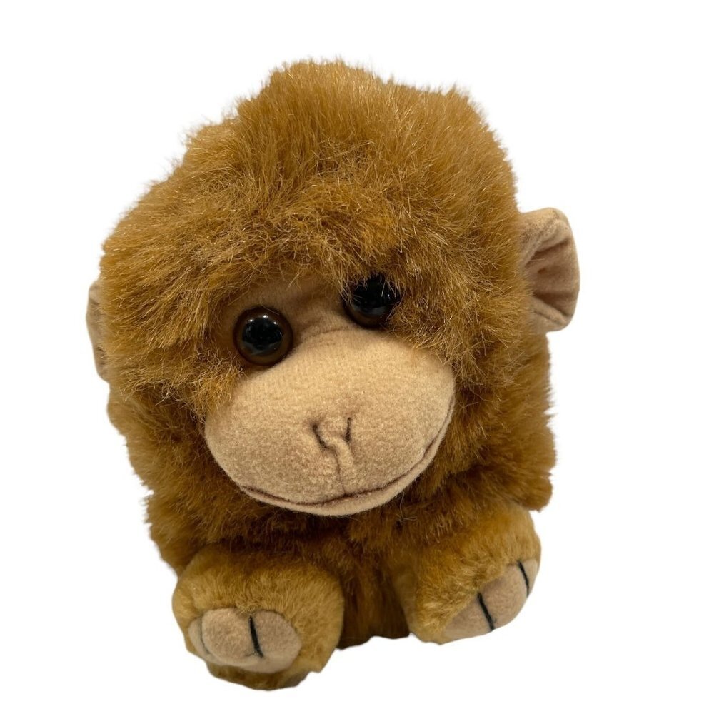 Vintage Swibco Puffkins Amber Monkey‎ 5" Plush 1994